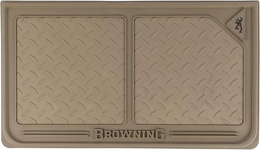 Browning Pet Dish Mat, Easy to Clean Dish Mat with Rubber Non-Skid Base, Elk Grey