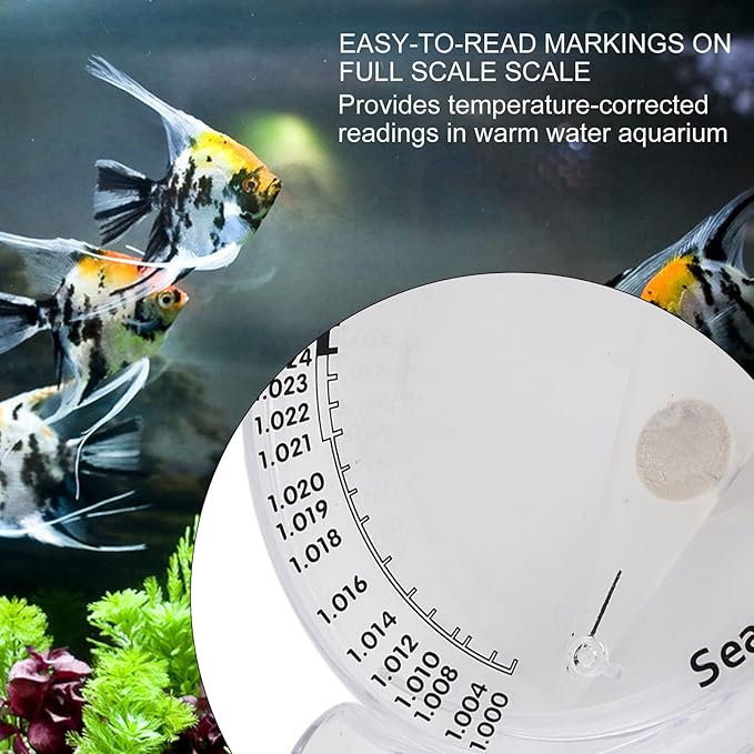 Zerodis Sea Hydrometer Salinity Specific Test Concentration Aquarium Testing Tool for Fish Water Marine Sea Saltwater(#1)