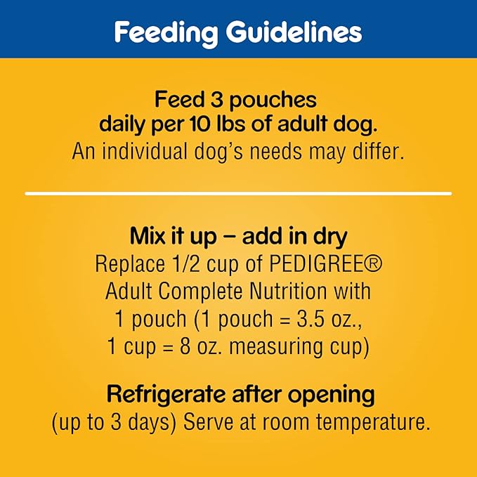 Pedigree Choice CUTS in Gravy Adult Soft Wet Dog Food, 48 Pouch Variety Pack, 3.5 oz. Pouches