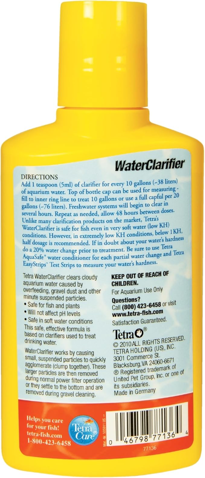 Tetra Water Clarifier, Aquarium Treatment Solution, 8.45 oz (24-Pack), Clears Cloudy Aquarium Water, Safe to Use with Fish and Plants, for Fresh Water