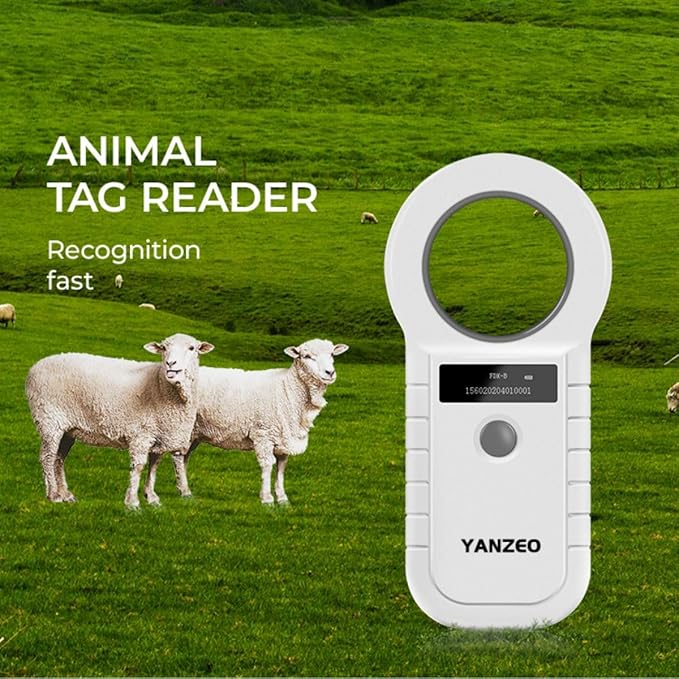 Yanzeo Pet Microchip Reader 134.2KHz Pet ID Reader Cat Dog Microchip Scanner FDX-B(ISO 11784/11785)