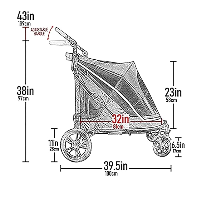 Pet Gear NO-Zip Pet Stroller with Dual Entry, Push Button Zipperless Entry for Single or Multiple Dogs/Cats, Pet Can Easily Walk in/Out, No Need to Lift Pet, Gel-Filled Tires, 1 Model, 2 Colors