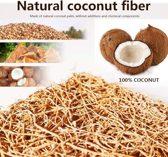 Reptile Carpet Mat, Coconut Fiber Liner,Snake Bedding,Lizard Cage Mat/Substrate for Snakes, Chameleons, Geckos ands Kitchen Use (30"x12"（2pc）)