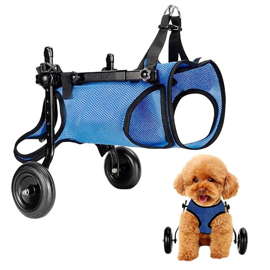 Dog Wheelchair for Back Legs Adjustable Dog Wheelchairs with 2 Wheels Pet Doggy Wheelchairs with Disabled Hind Legs Walking-Dog Leg Brace and Hip Support,Light Weight (S)