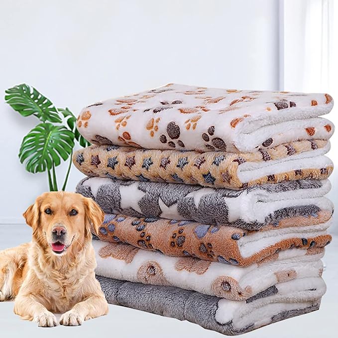 Cozy Calming Cat Blanket, Flannel Cushion for Pet Cozy Calming Blanket for Anxiety and Stress, Cozy Kitty Bed for Indoor Cats Calming Thick, Ultra Soft Pet Bed Mat (Coffee Claws, L (19.7" x 23.6"))