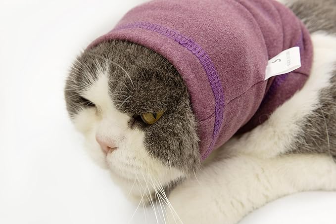 Cat Snood Cover Noise Cancelling Cat No Flap Ear Wrap Neck and Ears Warmer Hood Cats Ear Wrap for Baths Pail lilac S