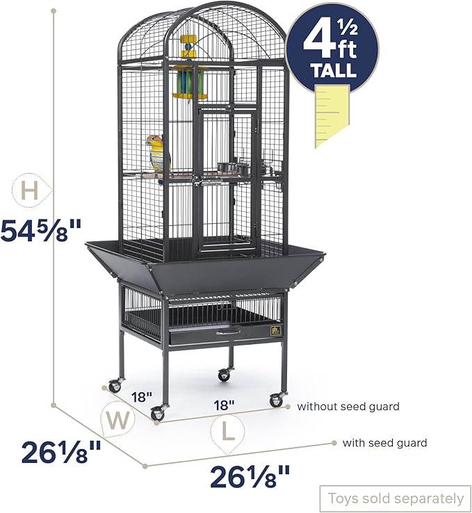 Prevue Pet Products 34511 Dometop Bird Cage, Small, Black Hammertone