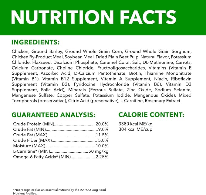 IAMS Adult Healthy Weight Control Dry Dog Food with Real Chicken, 29.1 lb. Bag