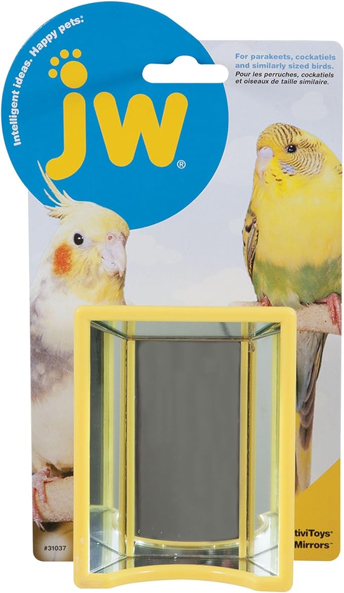 JW Hall Of Mirrors Bird Toy,3.25'' length x 4.25'' width x 1.25'' depth