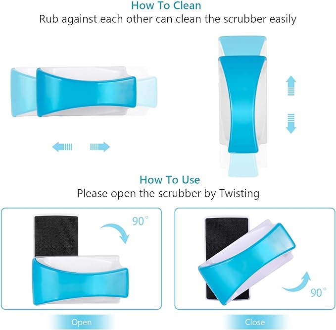 Magnetic Aquarium Fish Tank Glass Algae scrapers Glass Cleaner Scrubber Clean Brush [Floating,Scratch-Free,Non-Slip,magnetizing] XL