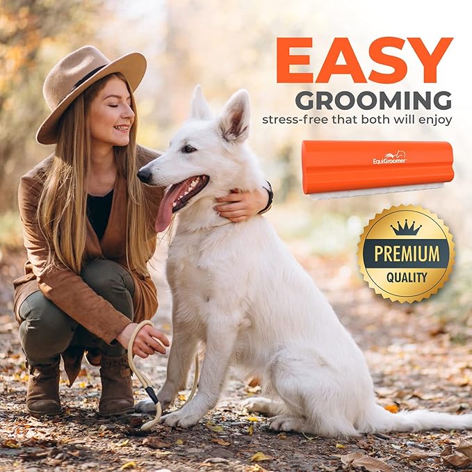 EasyGroomer Deshedding Brush for Dogs Cats | Orange | Undercoat Tool for Large and Small Pets | Comb Removes Loose Dirt, Hair and Fur | Perfect Clean for Short and Long Hair Grooming Shedding