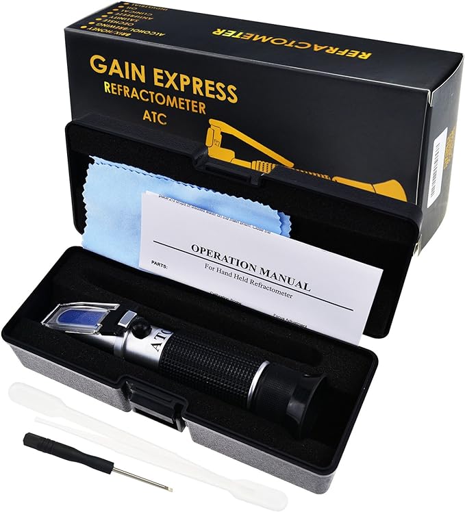 0-28% Salinity Refractometer ATC, Sodium Chloride (NaCl) Salt Level Meter Tester, Test Kit for Sea Water Brine Seawater Food Industry Pickle Soy Sauce, ±0.2% Accuracy