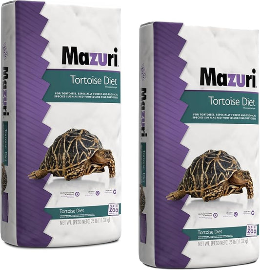 Mazuri | Tortoise Diet | 25 Pound (25 lb.) Bag - Pack of 2