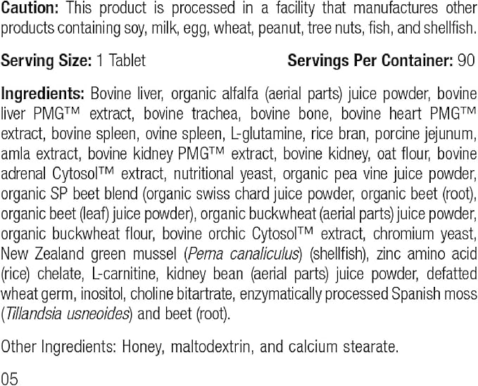 Standard Process Feline Whole Body Support - Nutritional Cat Supplement for Multisystem Support - Feline Daily Maintenance Supplement - 90 tablets