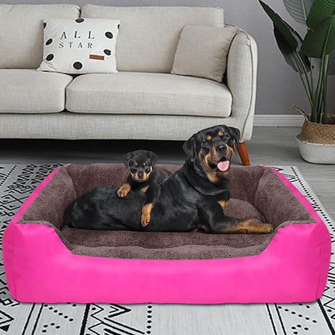 PUPPBUDD Dog Beds for Extra Large Dogs, Rectangle Washable Dog Bed Comfortable and Breathable Pet Sofa Warming Orthopedic Dog Bed for Jumbo Dogs