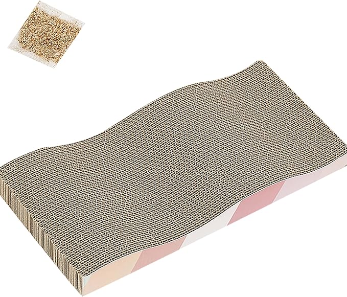 Cat Scratch Pad Cardboard cat scratchers for Indoor Cats Reversible Large Wide Corrugated with Catnip(1pcs)