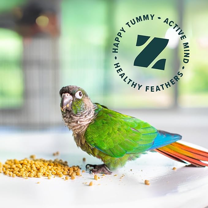 ZuPreem Natural Pellets Bird Food for Small Birds, 2.25 lb (Pack of 1) - Made in USA, Essential Nutrition for Parakeets, Budgies, Parrotlets