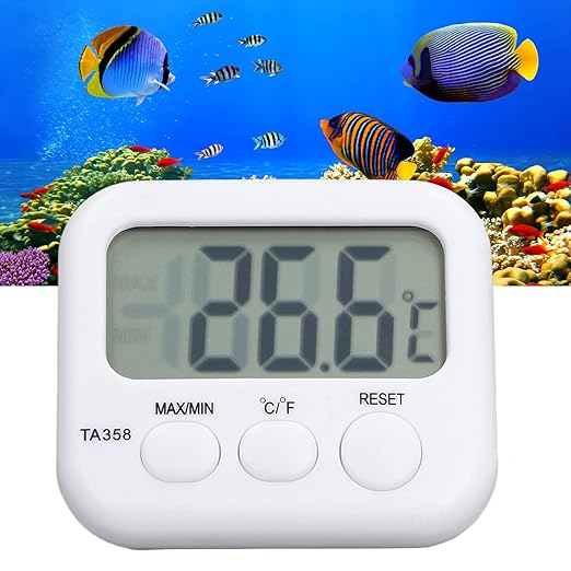 Water Thermometer, LCD Digital Display Temperature Measuring Tool for Fish Aquarium,-40~70℃