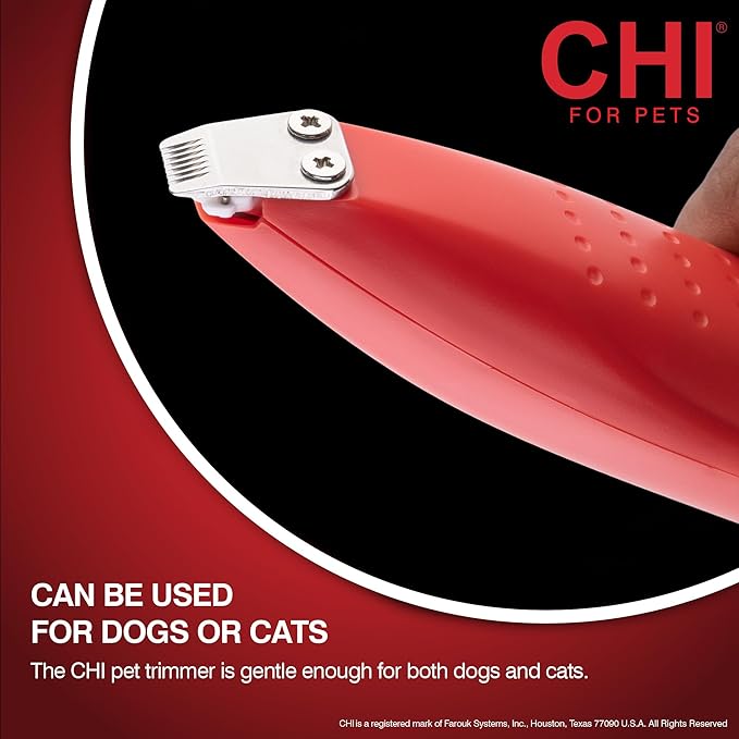 CHI for Pets Small Area Pet Hair Trimmer for Spot Trimming on Paws, Face and Ears | Sensitive Areas Fur Trimmer for Dogs or Cats | Face Trimmer for Dogs, Ear Trimmer for Dogs, Paw Trimmer for Dogs