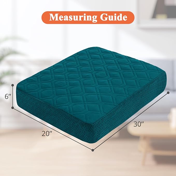 Dog Bed Covers Replacement Washable - Waterproof Dog Bed Covers Quilted, Water Absorbable Pet Puppy Bed Cover for Dog Cat, Cover Only 30Lx20Wx6H Inches Peacockgreen