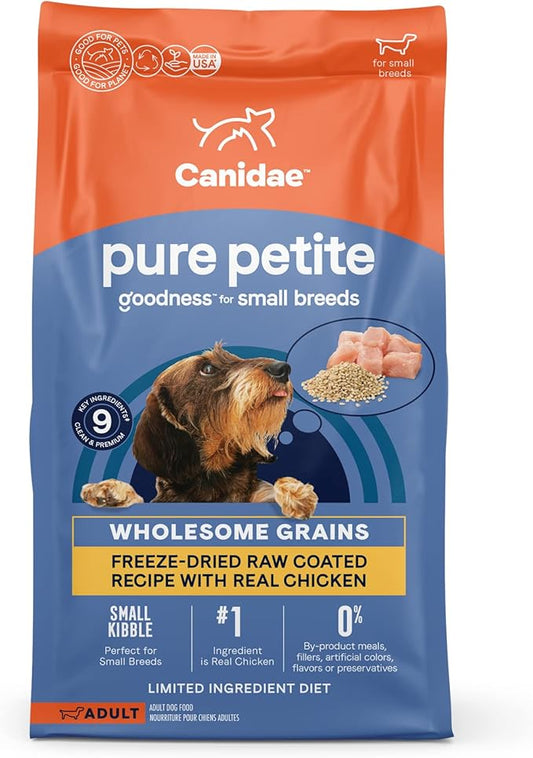 Canidae Pure Petite Premium Dry Dog Food for Small Breeds, Chicken & Wholesome Grains Recipe, 10 lbs.