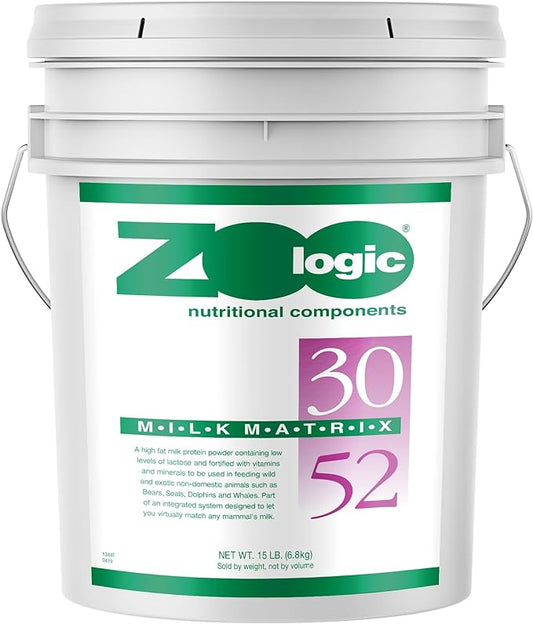 Pet-Ag Zoologic Milk Matrix 30/52 - 15 lb - Milk Protein Powder for Wild & Exotic Non-Domestic Animals