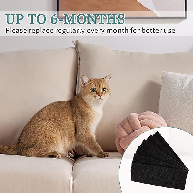 GIB 12 Pack Carbon Filters Compatible with LR Model 3, Replacement Filters for Litter-Robot 3 Models to Absorb Odors Control Damp from Pets and Keep Home Fresh