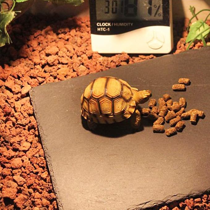 Tfwadmx Reptile Basking Platform Large Tortoise Feeding Bathing Area Turtle Original Rock Plate Grinding Nails Resting Terrace Habitat Decor for Amphibian Reptile Bearded Dragon Chameleon Snake