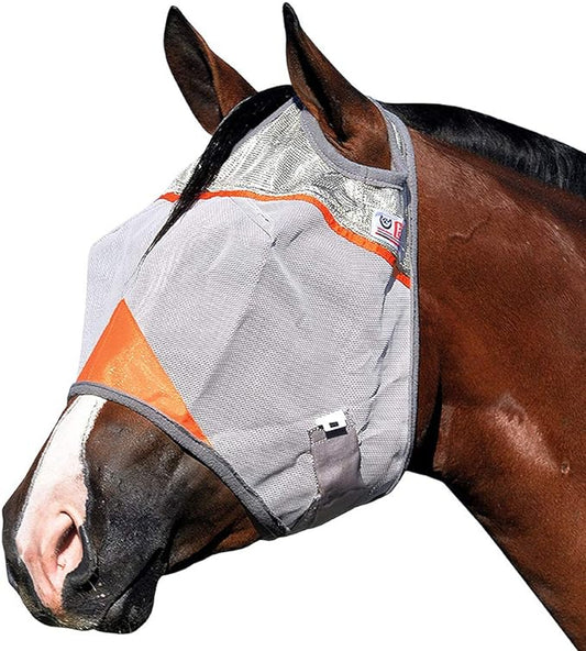 Cashel Crusader Horse Fly Mask for Charity, Orange, Horse