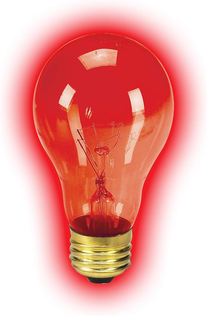 Zilla Reptile Terrarium Heat Lamps Incandescent Bulb, Night Red, 75W