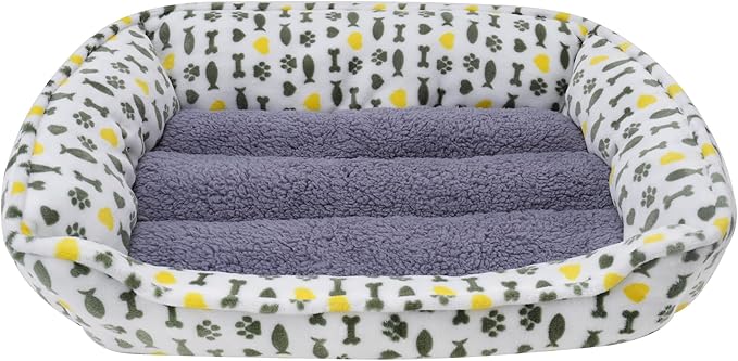 Dog Sofa Bed, Anti-Anxiety Bed for Dog, Rectangle Washable Bed with Grey Mattress, Large …