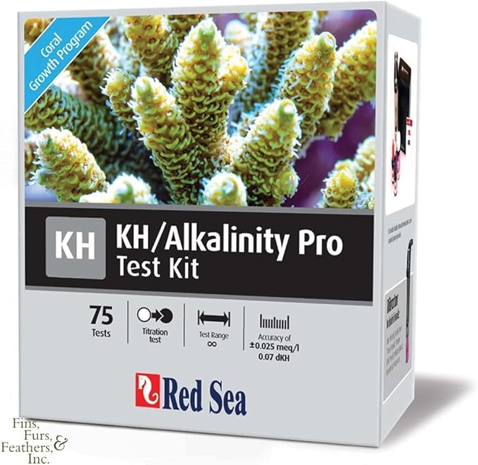 Red Sea Fish Pharm ARE21410 Saltwater KH/Alkalinity Pro Test Kit for Aquarium, 75 Tests