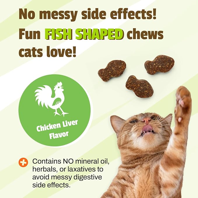 Pet Naturals Hairball - 30 Chicken-Flavored Chews - Cat Supplements & Vitamins for Hairball Control and Digestive Support, Contains No Corn or Wheat (Pack of 2)