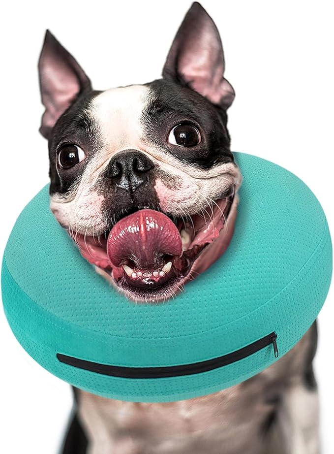 Supet Inflatable Dog Cone Collar for Large Medium Small Dogs, Soft Cone Collar for Dogs Puppies Cats, E Collar Dog Cone Alternative After Surgery