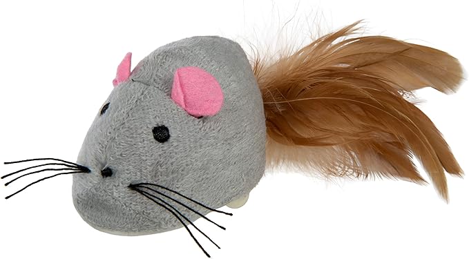 SmartyKat Instincts Scamper Mouse Interactive Automatic Cat Toy, Battery-Powered - Gray, One Size