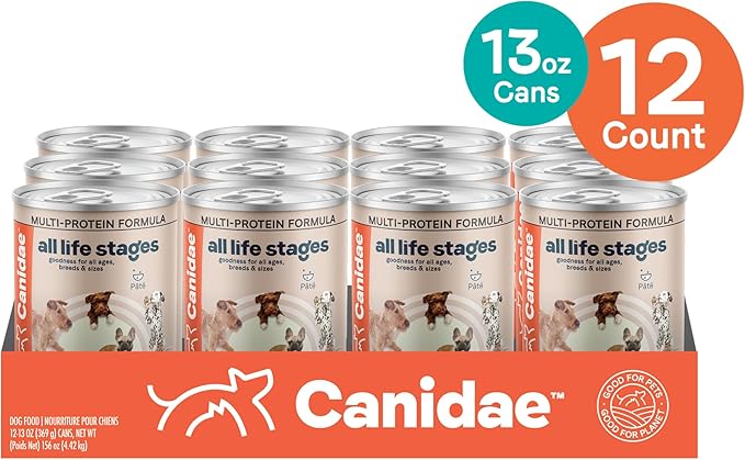 Canidae All Life Stages Premium Wet Dog Food for All Breeds, All Ages, Multi-Protein Chicken, Lamb and Fish Formula, 13 Ounce (Pack of 12)