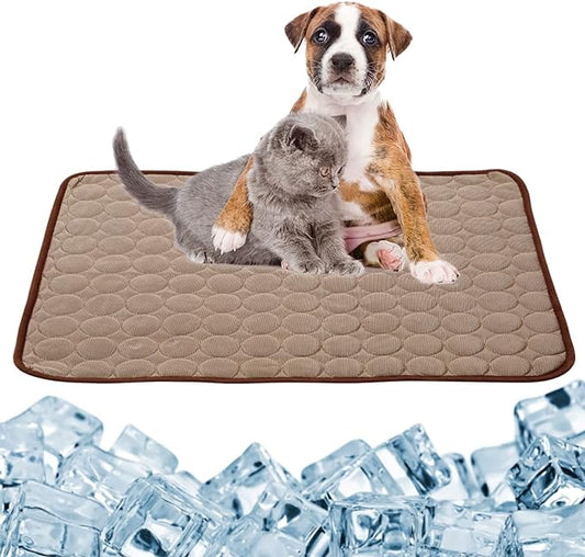 dgdgbaby Dog Cooling Mat Large Cooling Pad Summer Pet Bed for Dogs Cats Kennel Pad Breathable Pet Self Cooling Blanket Dog Crate Sleep Mat Machine Washable