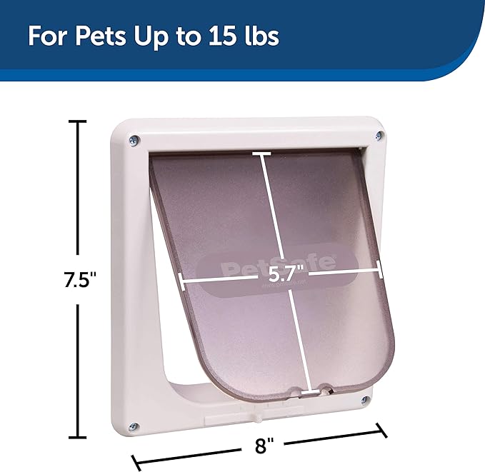 PetSafe Interior Cat Door: 4-Way Locking, Indoor Pet Door Flap - Tinted Privacy Door for Cat Litter Box or Pet Feeder, Built-in Door Lock, Durable Door Frame, DIY Easy Install, Hardware Kit Included