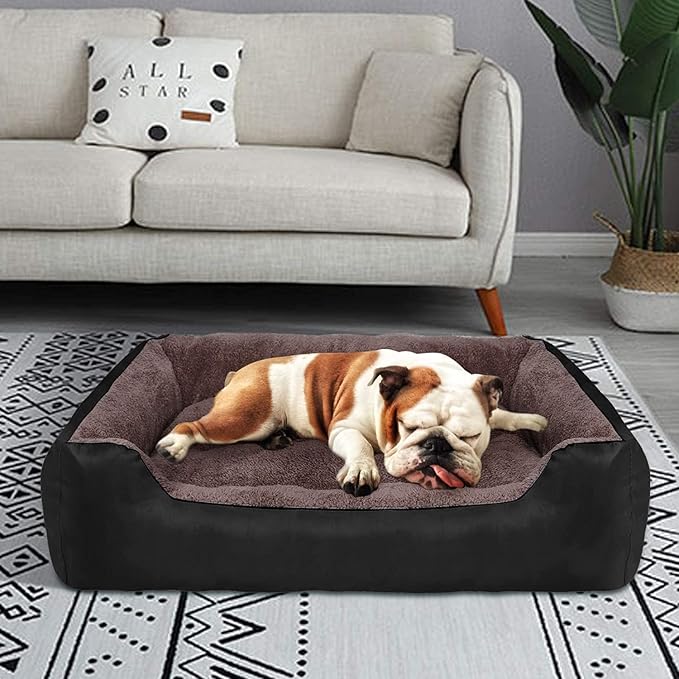 PUPPBUDD Dog Beds for Medium Dogs, Washable Dog Bed Comfortable and Breathable Pet Bed Rectangle Warming Dog Bed for Medium Dogs