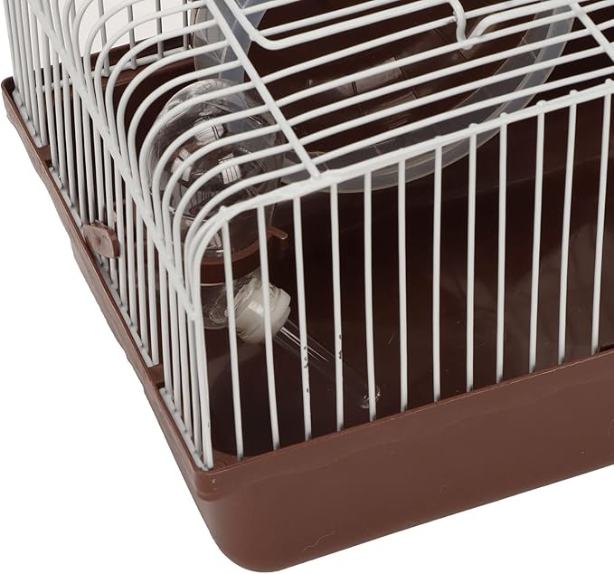 Hamster House Toy, Hamster Cage Breathable Portable Small Animal House with Water Bottle Bowl Running Wheel for Guinea pigs Rabbits