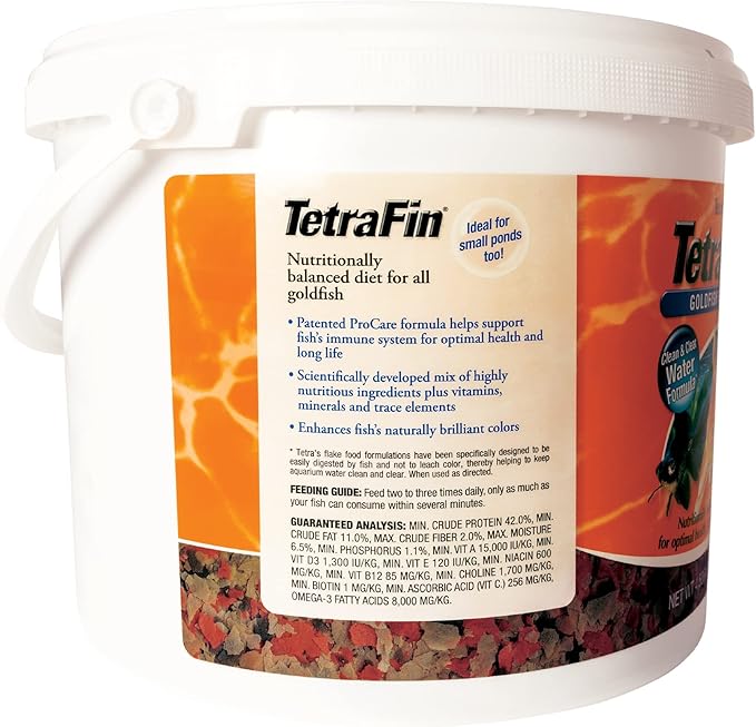 Tetra Goldfish Flakes, Nutritionally Balanced Diet For Aquarium Fish, Vitamin C Enriched Flakes, 4.52 lbs oz