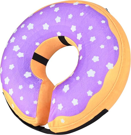 Katoggy Inflatable Dog Cone Collar for Dogs After Surgery, Soft Adjustable Blow up Donut Dog E-Collar for Small Medium Large Dog and Cats