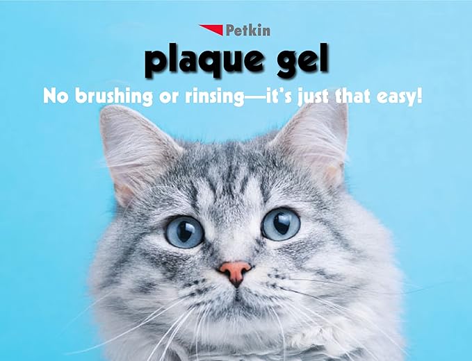 Petkin Plaque Remover Gel – Cleans Teeth and Gums, Removes Plaque and Tartar - Freshens Breath and Whitens Teeth with Baking Soda - Ideal for Daily Use, No Brushing or Rinsing - 4 fl oz