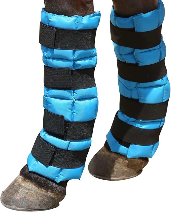 Harrison Howard 2 Packs Ice Boots for Horse Cool Gel Pack Leg Wrap for Treating Full Leg, Knee, Hock Injuries Reusable Ice Cooling Therapy, Universal Size