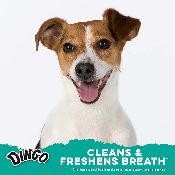 Dingo Tartar and Breath Dental Spirals for All Dogs, 15-Count (Pack of 4)