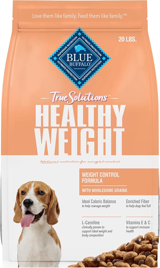 Blue Buffalo True Solutions Healthy Weight Natural Dry Food for Adult Dogs, Chicken, 24-lb. Bag