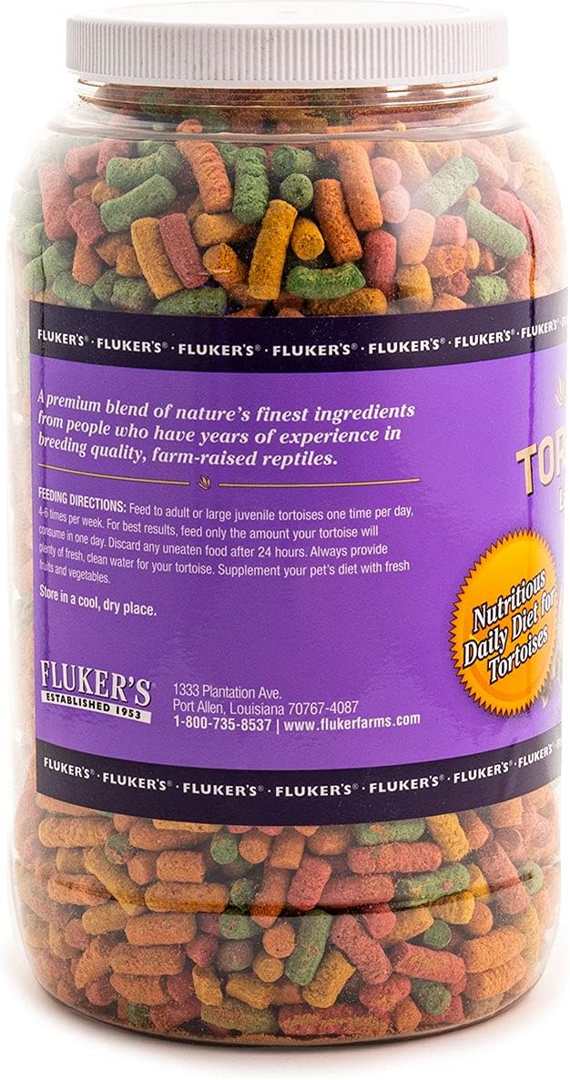 Fluker's Tortoise Diet, Large Pellet Food - Land Turtle Formula, 3.5lbs