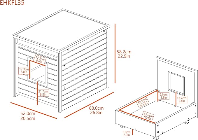 New Age Pet® ECOFLEX® Freedom Litter Loo®, Moisture-Resistant Cat Litter Box Enclosure with Easy Clean Pull Out Drawer, Non-Toxic Wood Plastic Composite, 10-Year Warranty, Available in Antique White