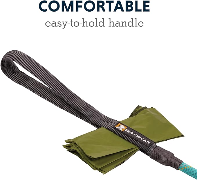 Ruffwear, Knot-a-Leash Dog Leash, Reflective Rope Lead with Carabiner, Aurora Teal, Small