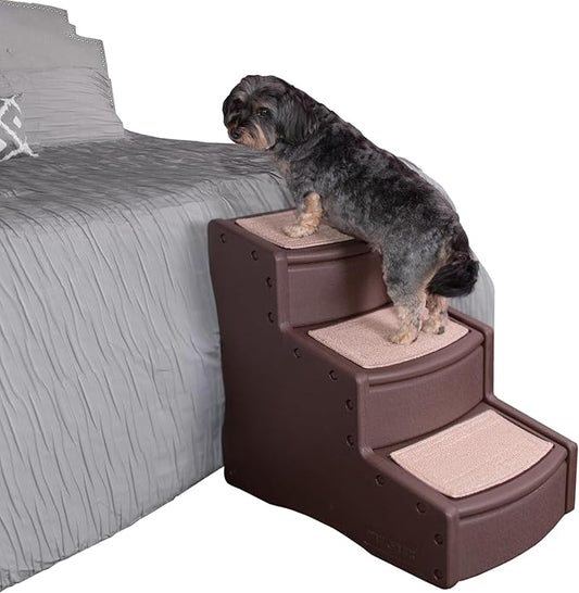 Pet Gear Easy Step III Pet Stairs, 3 Step for Cats/Dogs, Removable Washable Carpet Treads, for Pets Up to 150lbs, No Tools Required, Available in 6 Colors